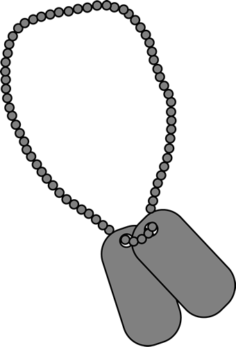 Military Dog Tags Clip Art Image Blank Military Dog - Clip Art Dog Tags (340x500)