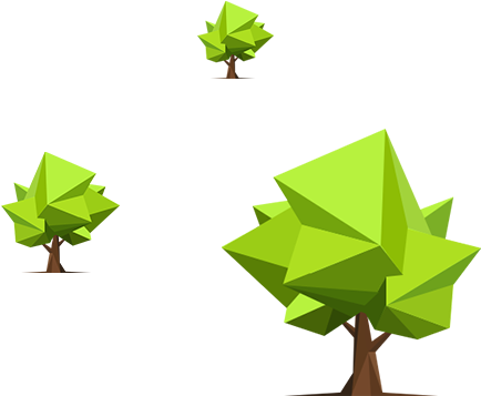 Polygon Tree Low Poly Illustration - Polygon Tree (500x500)