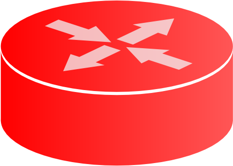 Router 3d Red Down Grad Clip Art At Clker - Cisco Router Icon (600x399)