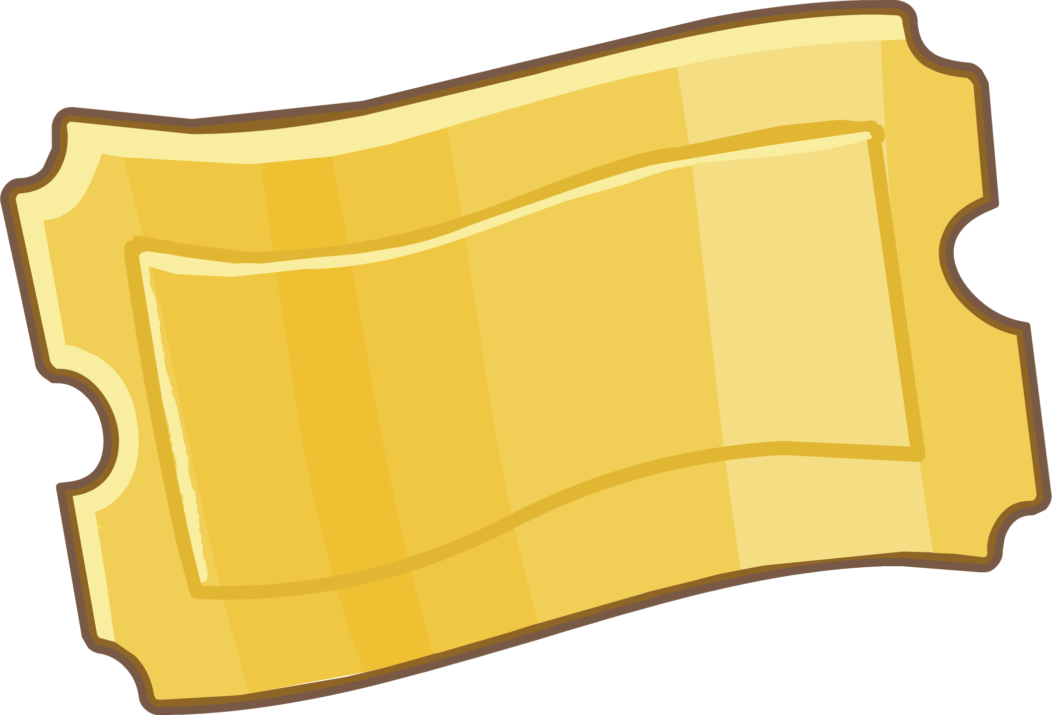 Ticket Game Clip Art - Gold Ticket Png (2122x1442)