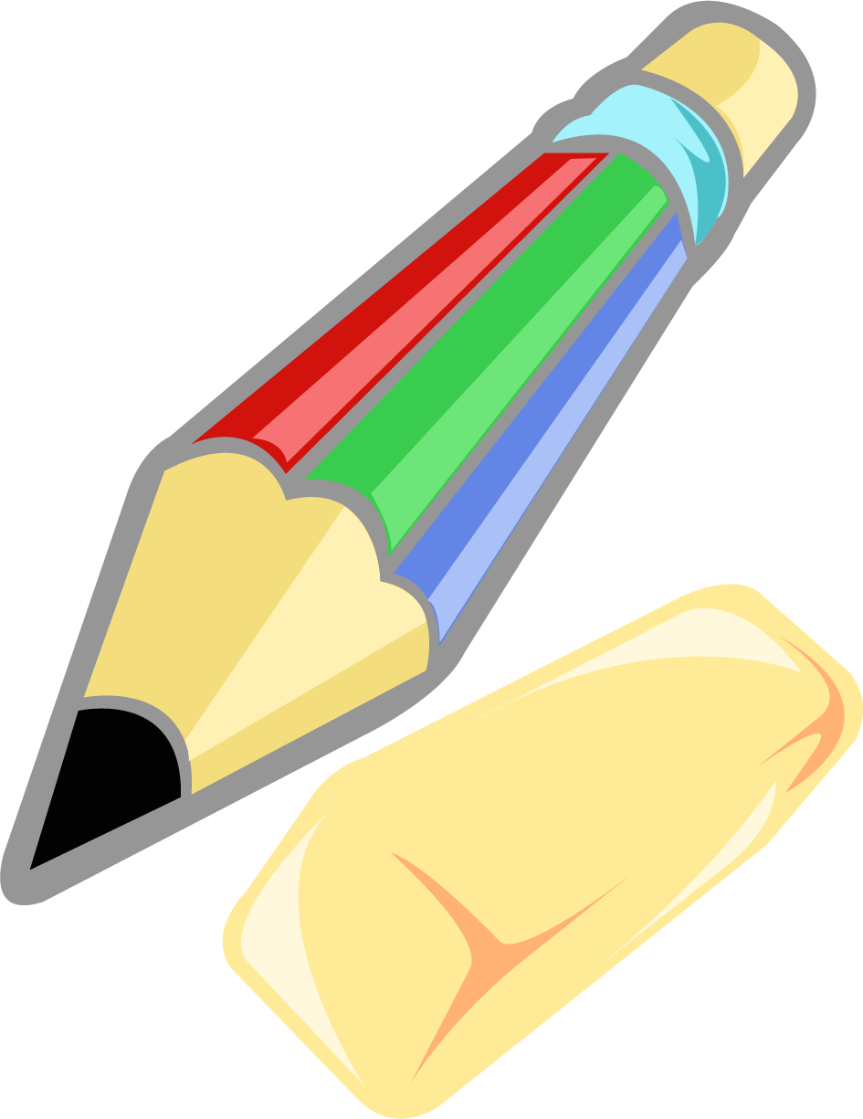 Paper Eraser Pencil - Lapiz Y Goma Png (945x1225)