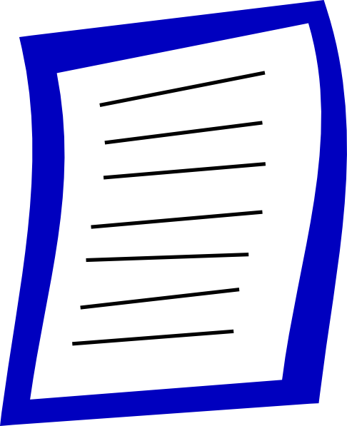 Blue Paper Clip Art - Paper Clip Art (486x597)