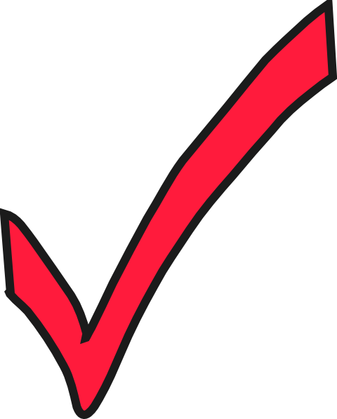 Empty Check Box Symbol Clker Clipart Html - Red (480x597)