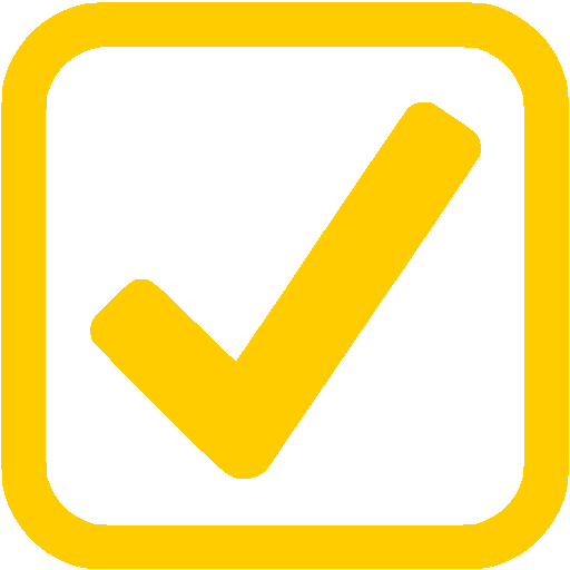 Checked Checkbox 512 Yellow - Check Icon Orange Png (512x512)