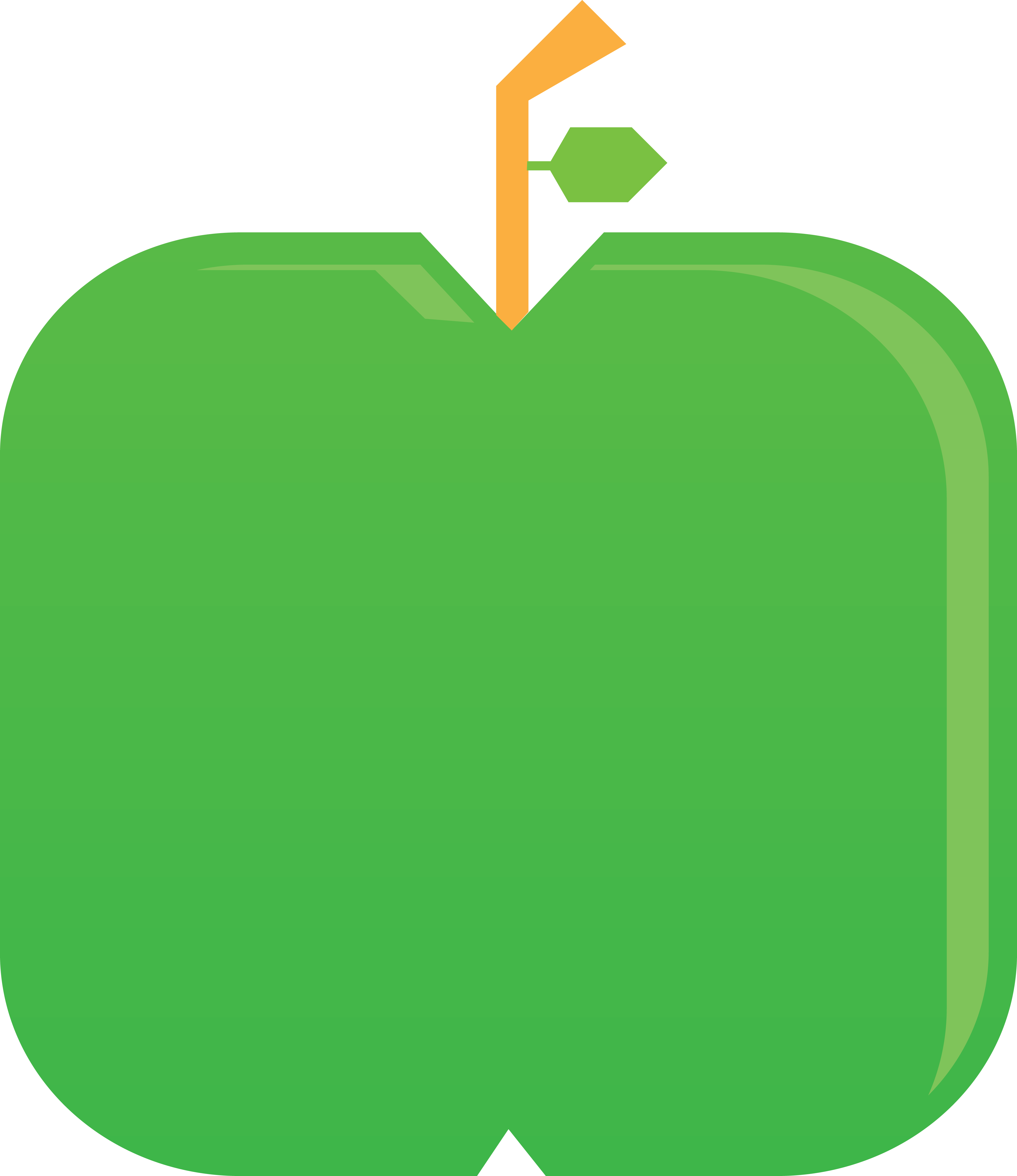 Free Clipart Of A Green Apple - Clip Art (4000x4626)