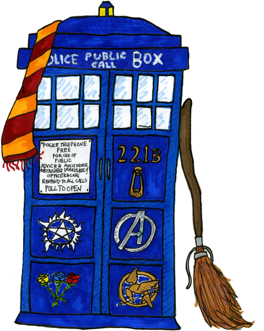 Multifandom Tardis By Huzzellzebub - Multifandom Png (900x1163)