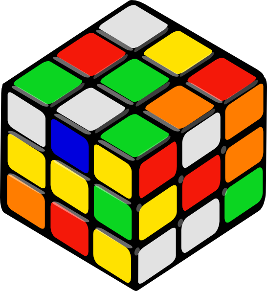 Toy Clipart Random - Rubix Cube Clipart (735x800)