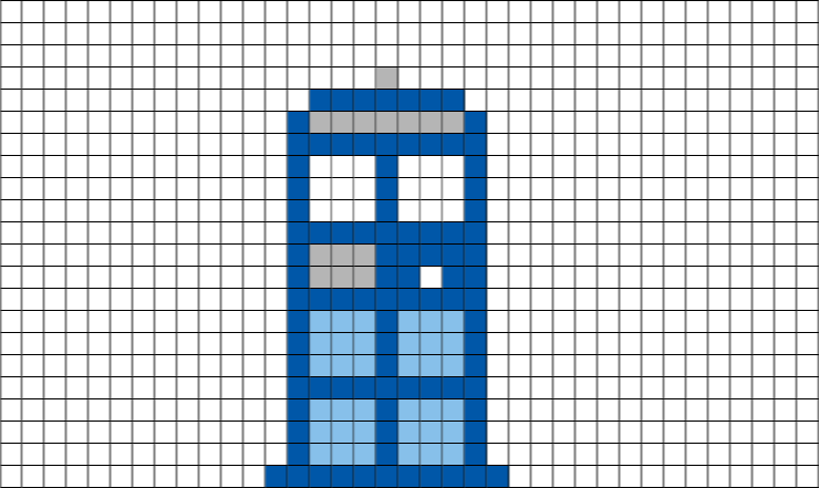 Tardis Doctor Who Phone Booth Pixel Art Brik - Pixel Art Doctor (740x441)