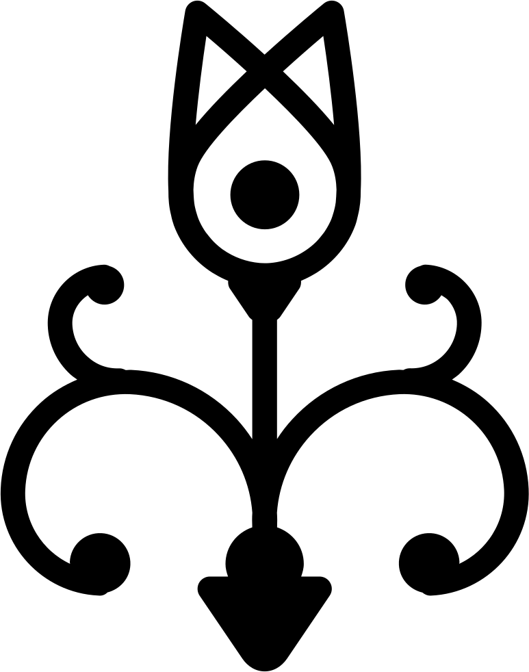 Flower Bud With Vines Design Svg Png Icon Free - Design (773x982)