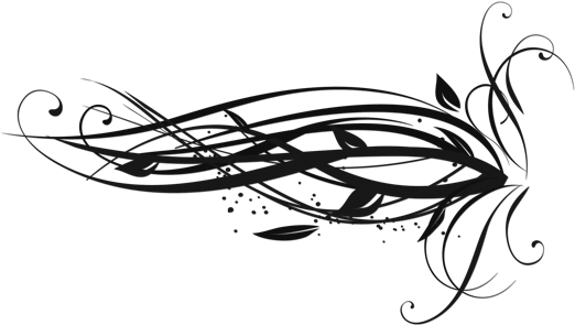 Black Vine Png - Vines Black And White Png (545x311)