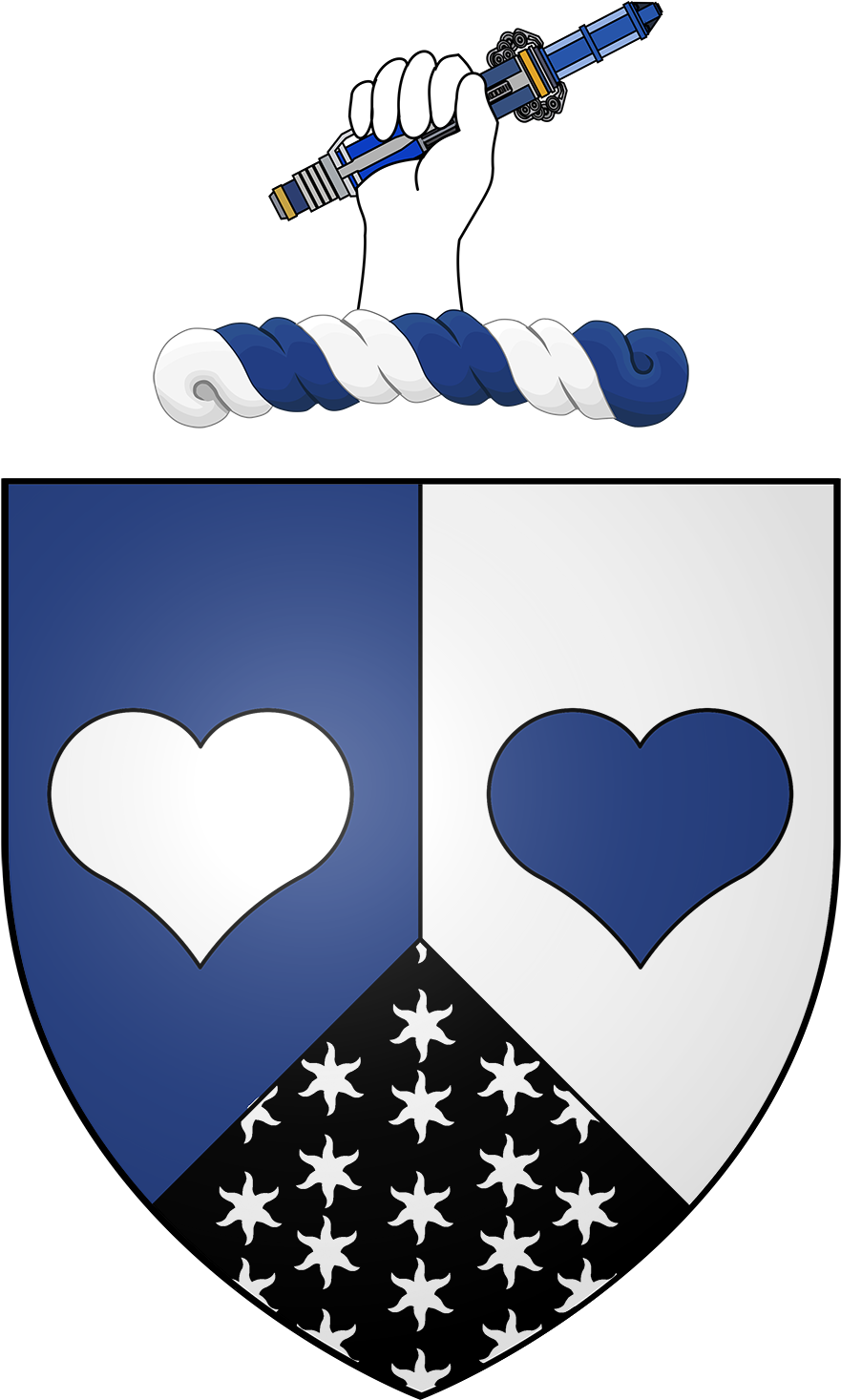 Coat Of Arms Of Sir Doctor Of Tardis - Heart (1000x1474)