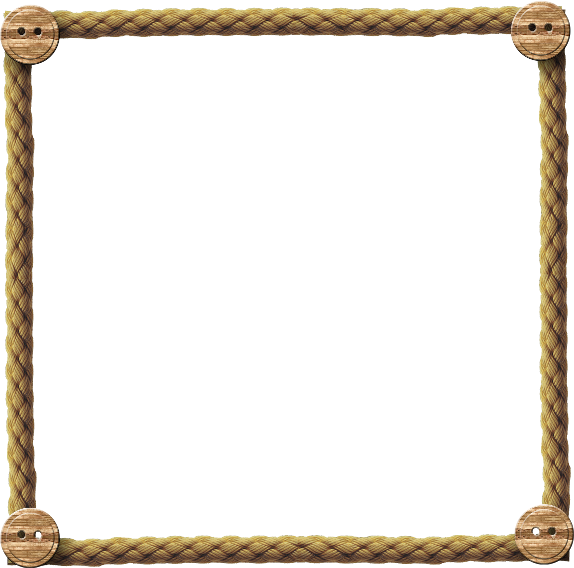 Borders And Frames Rope Picture Frames Clip Art - Rope Frame Png (1200x1200)