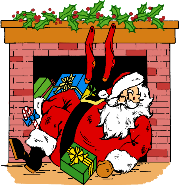 Fireplace Chimney Clipart - Christmas 5'x7'area Rug (637x656)
