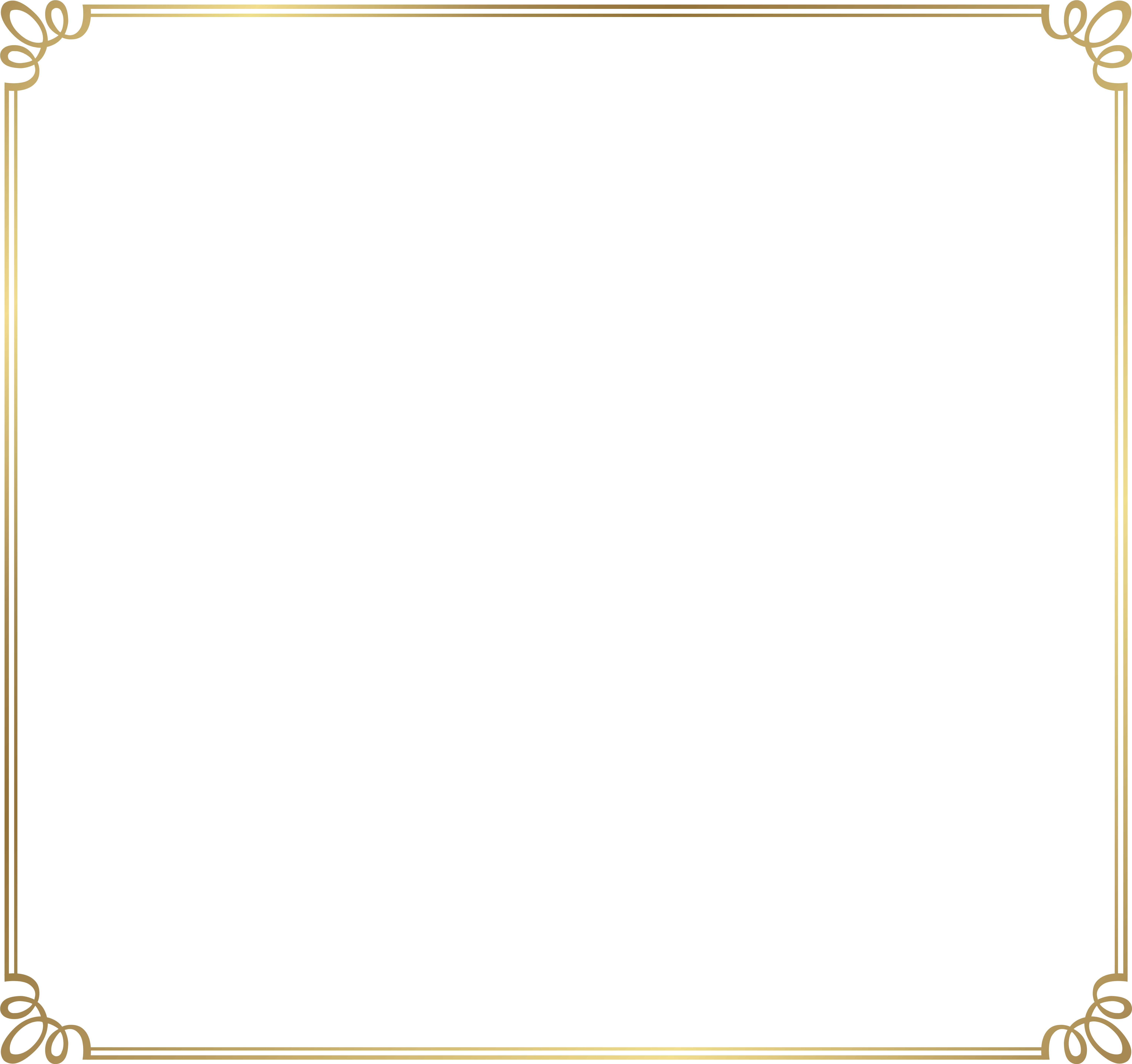 Decorative Frame Border Png Clipart - Thai Frame Png (6204x5835)