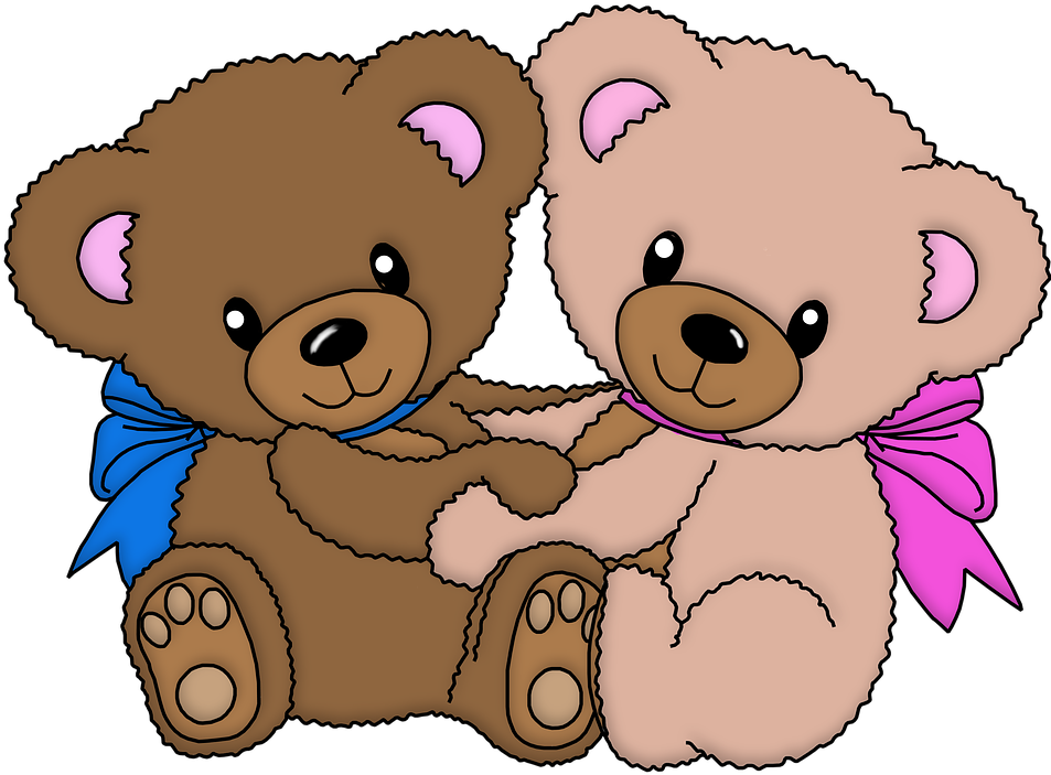 Adorable Bear Cliparts - Happy New Year 2018 Teddy Bear (960x704)