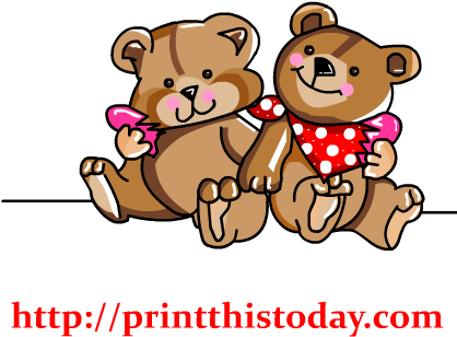 Cute Love Teddy Bears Holding A Heart - Three Teddy Bear Clipart (417x417)