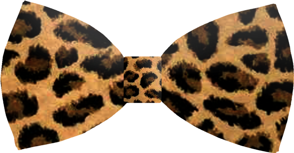 Leopard Print Bow By Fapperscreations On Deviantart - Animal Print Bow Tie Clipart (1034x886)