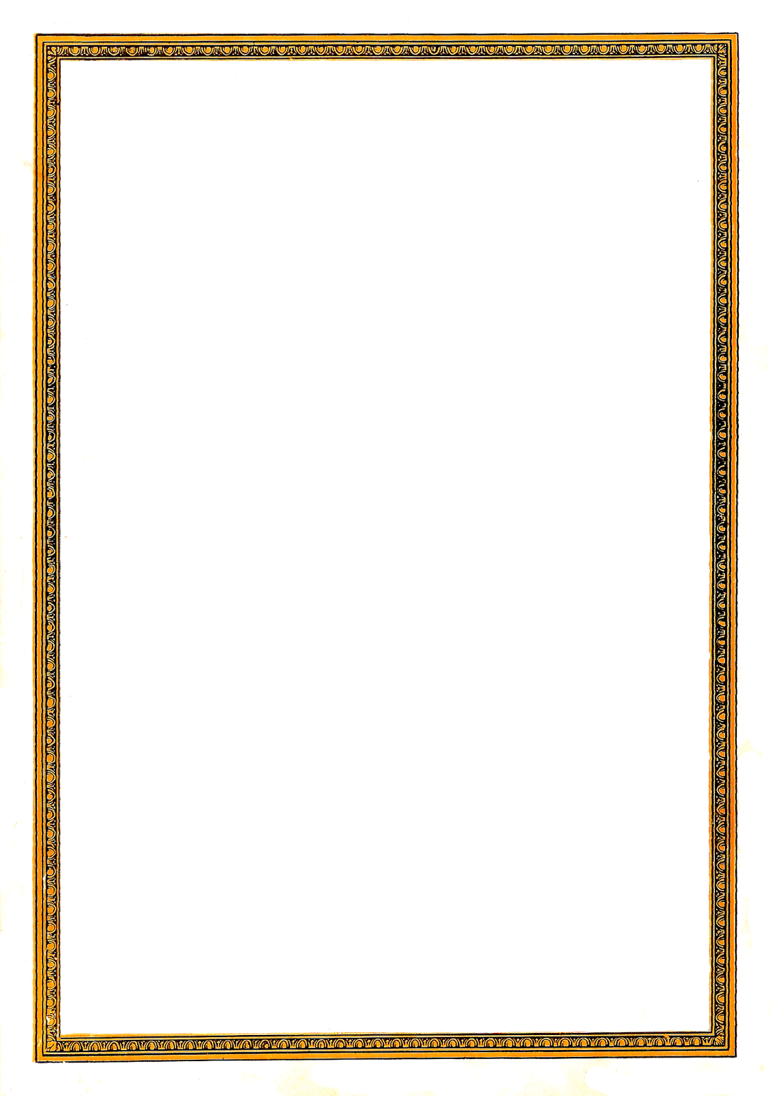 Antique Images Decorative Frame Digital Clip Art Vintage - Zlaty Ram Na Obraz (1125x1600)