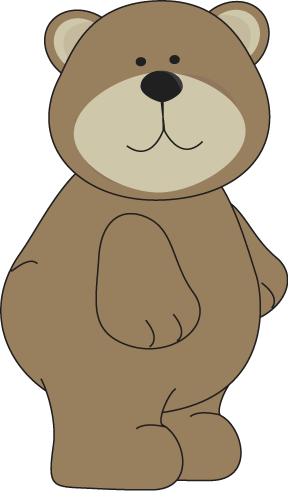 Brown Bear Standing Up - Bear Standing Up Clipart (288x491)