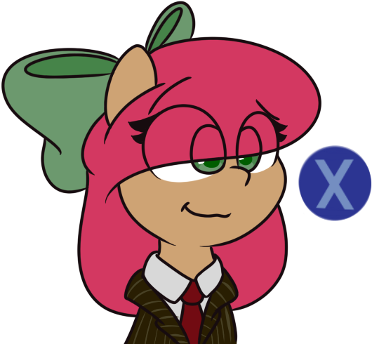 9volt, Bow, Bust, Clothes, Derpibooru Exclusive, Doubt, - Cartoon (550x500)