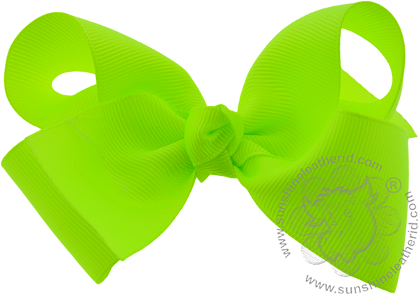 Neon Green Hairbow - Sunshine Leather Inc (600x423)