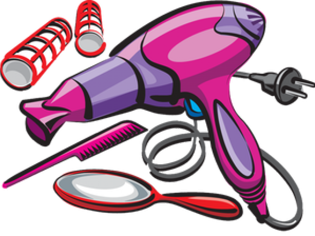 Hair Clipart Equipment - Doing Hair Clip Art (640x480)