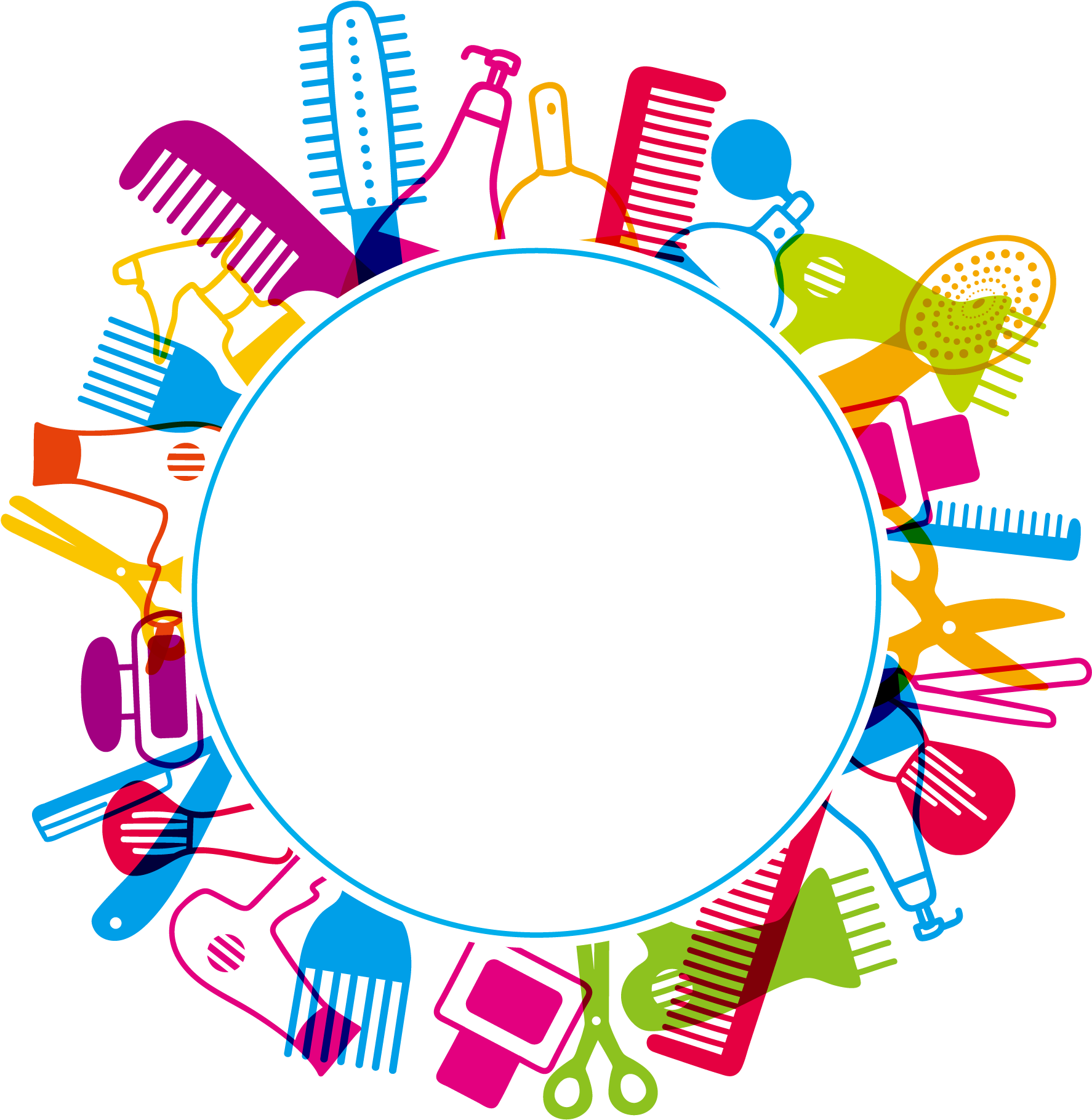 Comb Hairdresser Beauty Parlour Cosmetology - Vetor Salão De Beleza Png (2083x2083)