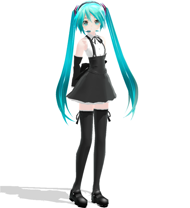 Maid Api Miku [dl] By Jangsoyoung On Clipart Library - Mmd Maid Miku Dl (800x900)