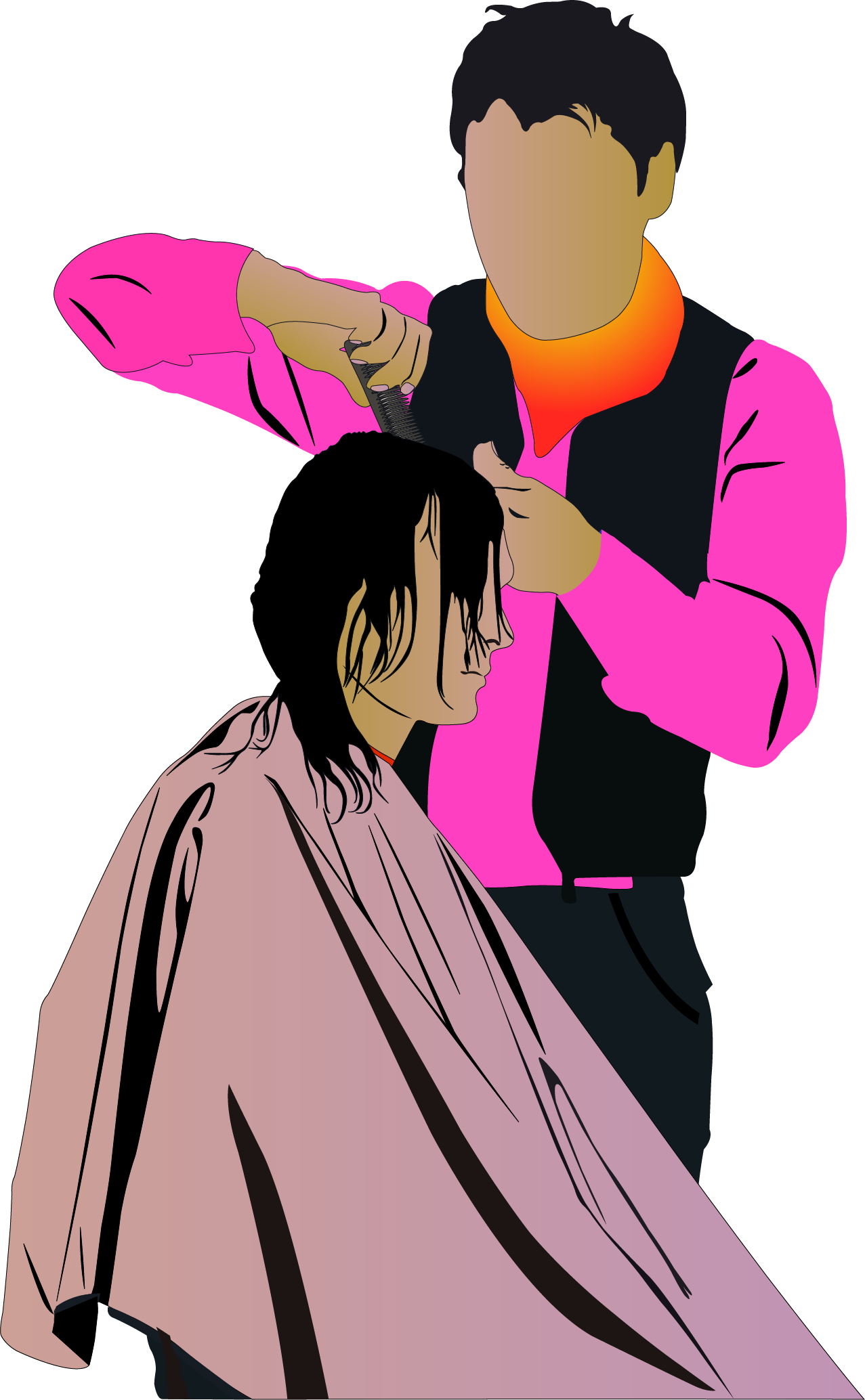 Hairstyle Hairdresser Wardrobe Stylist - Hairdresser Png (1277x2068)