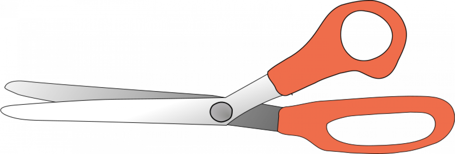 Scissors Slightly Open Vector Graphics - Open And Closed Scissors (1470x500)