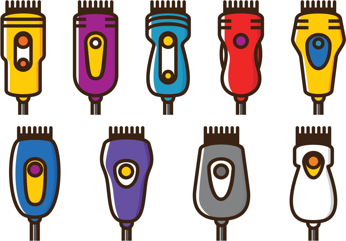 Vector Hair Clippers Icons - Hair Clipper Cartoon (1400x980)