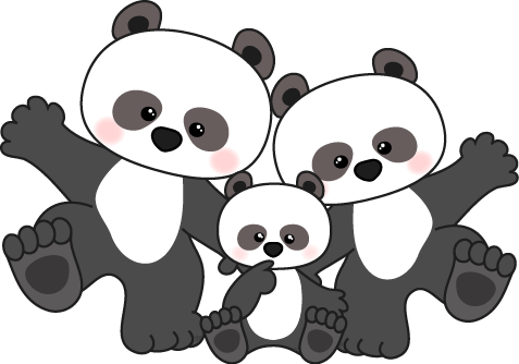 Cute Panda Clipart - Pandas Clipart Png (477x334)