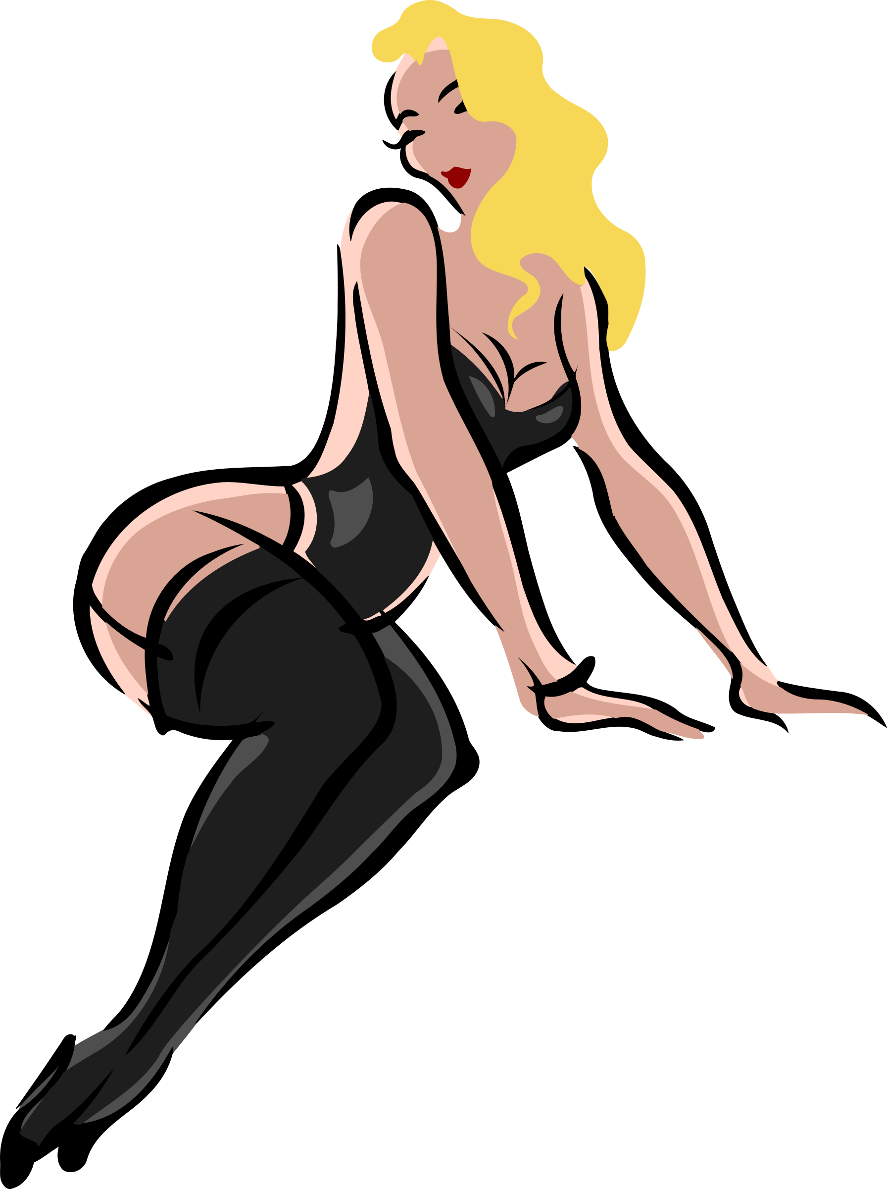 Big Image - Clipart Of A Sexy Girl (1792x2400)