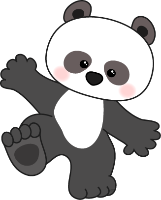 Panda Clipart Cute Panda - Cute Cliparts For Scrapbooking (327x407)