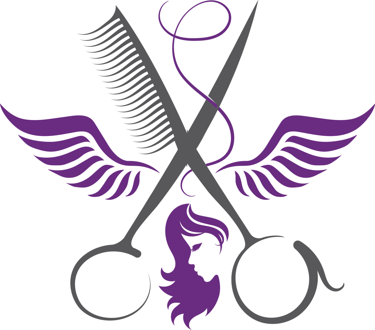 Signature Haircut & Style - Scissor And Comb Logo (1500x1320)