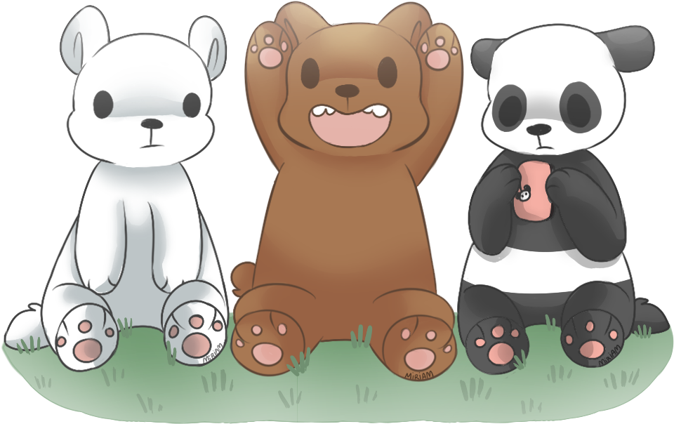 We Bare Bears By Mintygumball - Kawaii We Bare Bears (1000x800)