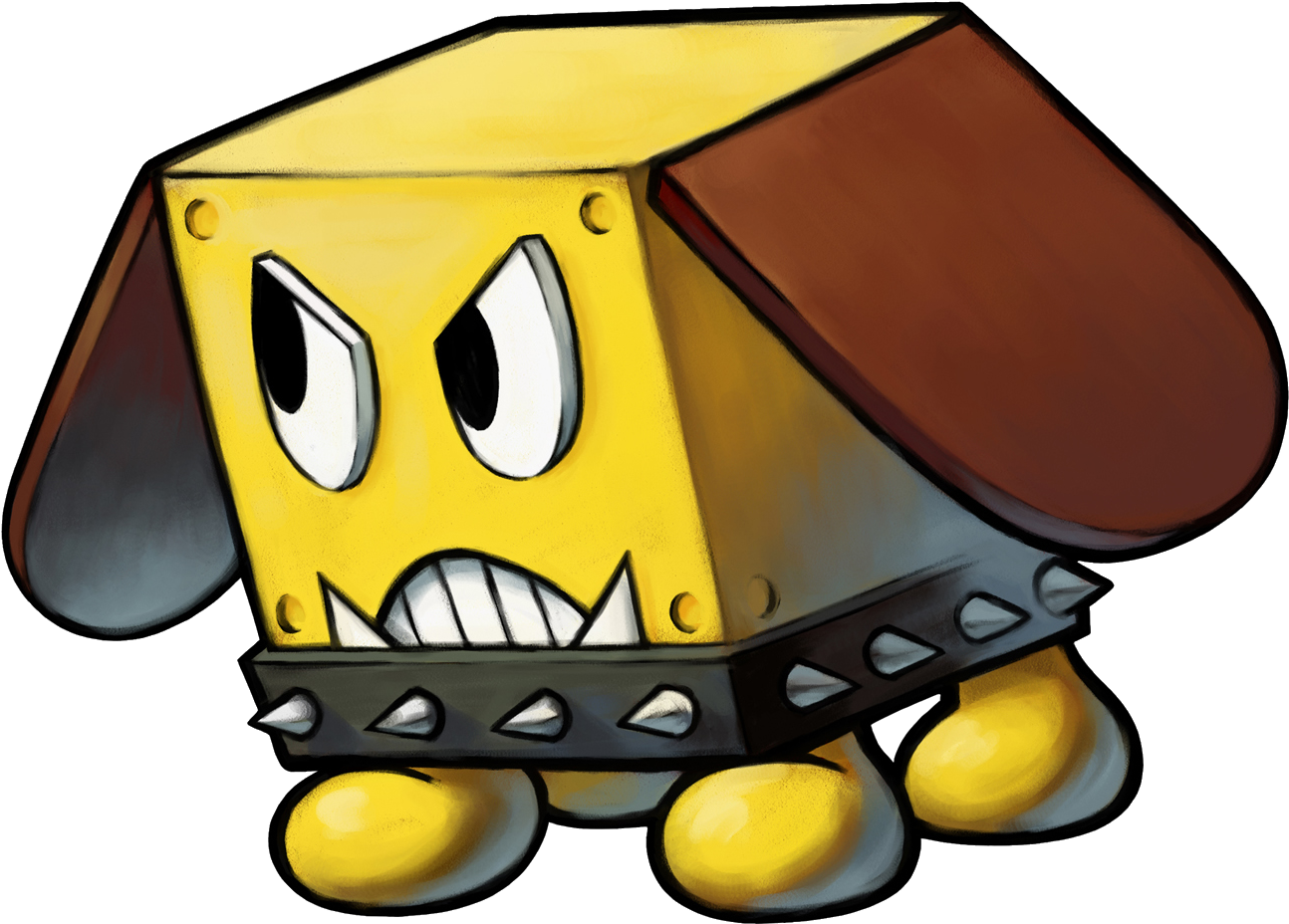 Artwork Of Broggy From Mario & Luigi - Mario And Luigi Bowser's Inside Story Block Dog (1306x940)