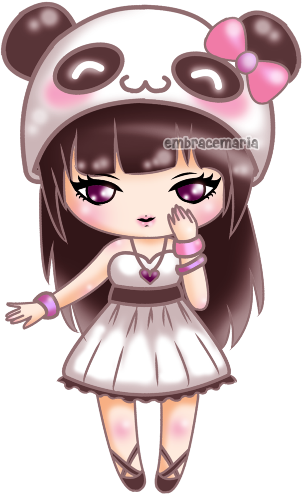 Baby Panda Commission By Embracemaria - Baby Panda In Anime (753x1060)