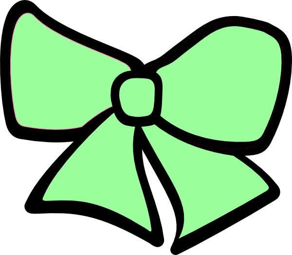 Birth Hair Bow Clip Art At Clker - Ribbon Black And White Clip Art (600x524)