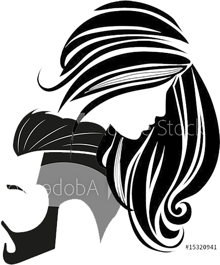 Professional Hair Stylist - Silhouette Hair Icon (477x551)
