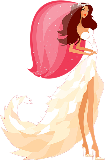 Bridal Hairstyles & Bridal Makeup - Bride Vector (400x563)