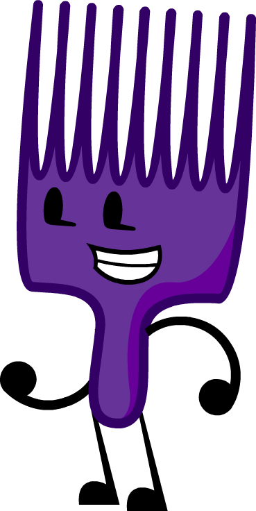 Afro Comb By Kitkatyj - Commission Bfdi (369x736)