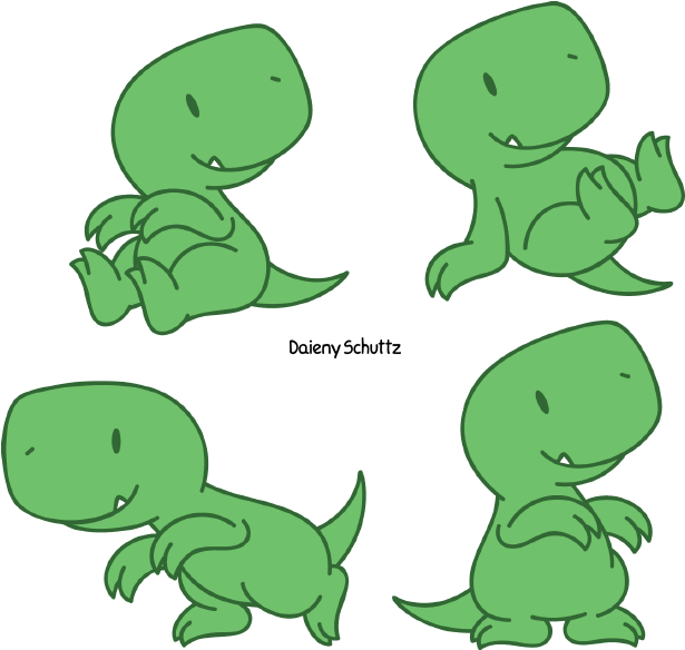 Chibi Carnivorous Dinosaur By Daieny On Deviantart - Chibi Dinosaur Png (686x623)