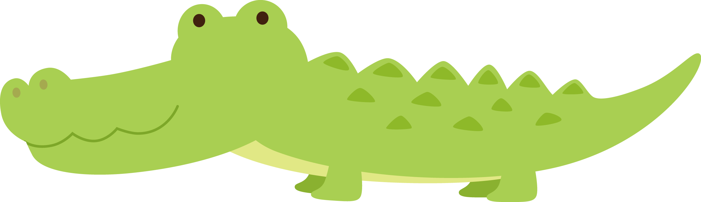 Crocodiles Cartoon Drawing - Crocodile (2362x681)