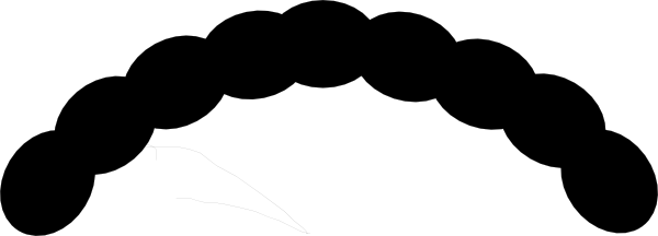 Black Curly Hair Clip Art (600x216)