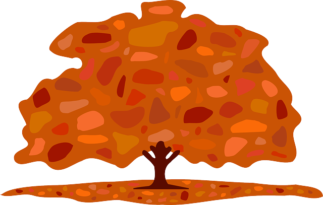 Brown Tree, Fall, Autumn, Foliage, Greenery, Brown - Trees In Fall Cartoon (640x407)