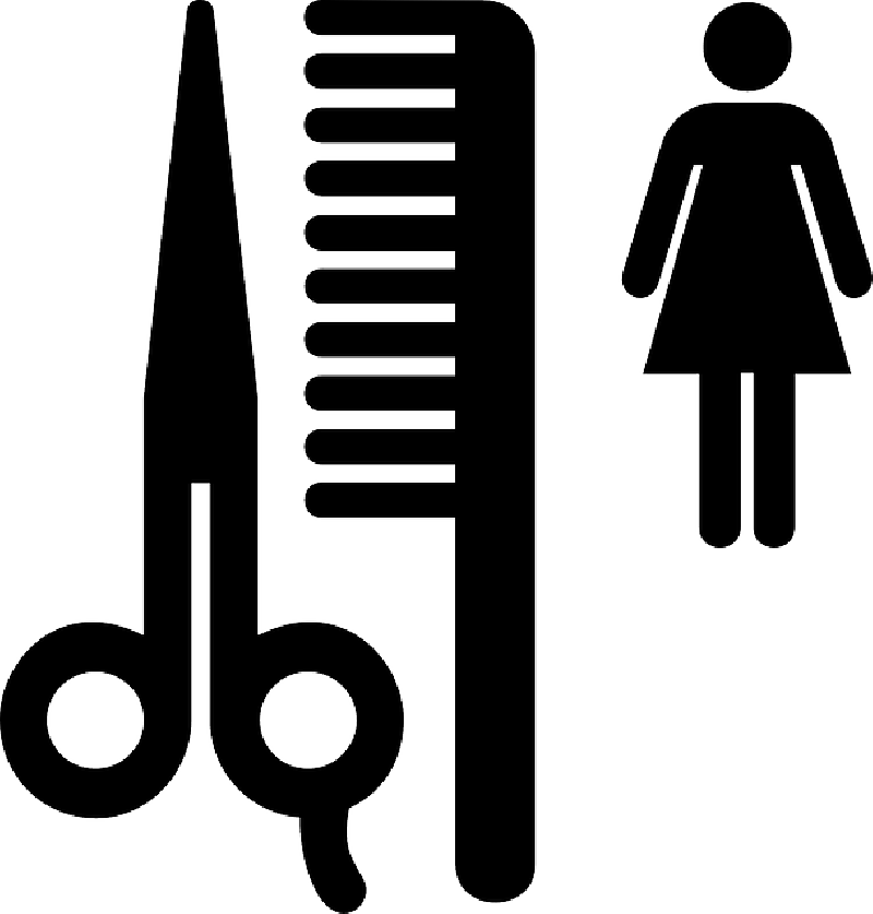 Sign, Scissors, Silhouette, Person, Hair, Shop, Beauty - Beauty Salon Clip Art (800x837)