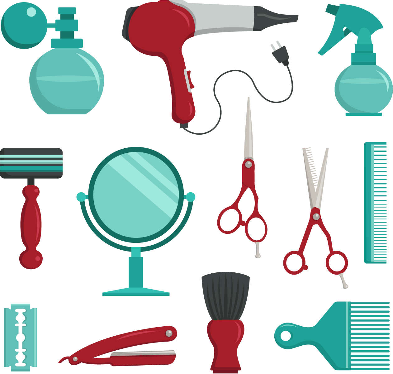 Comb Barber Beauty Parlour Scissors - Beauty Salon (1262x1200)