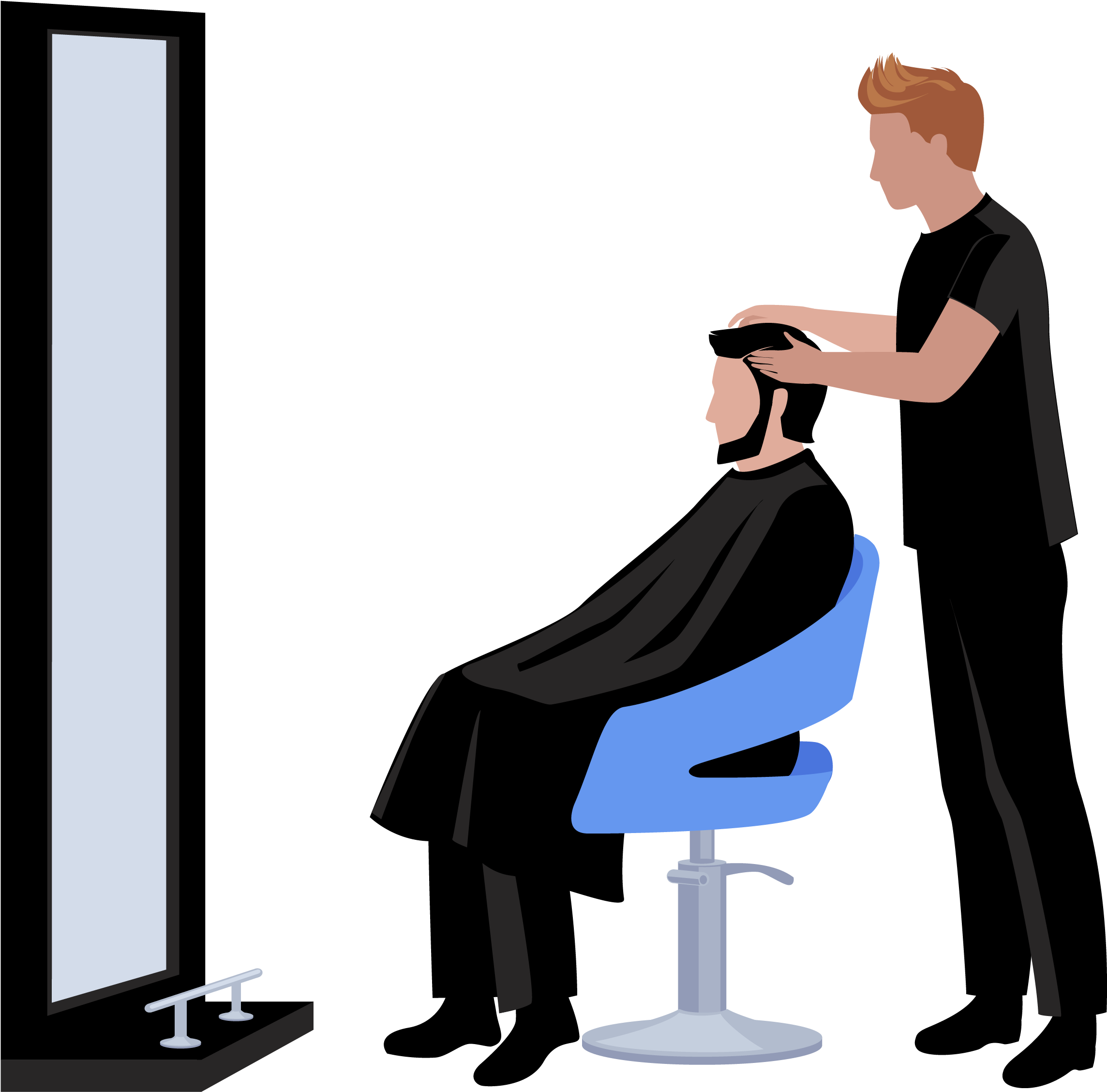 Beauty Parlour Euclidean Vector Hairdresser Hairstyle - Corte De Cabelo Png Vetor (2719x2625)