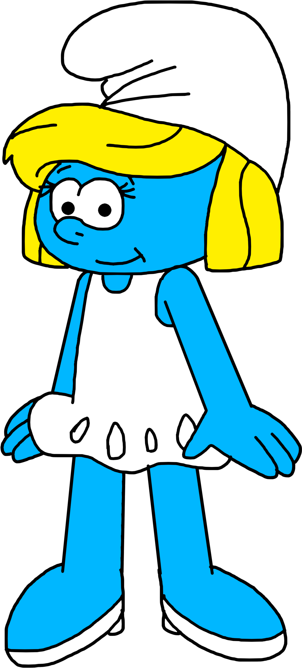 Smurfette With Her Hair Cut By Marcospower1996 - Smurfette Haircut (1600x2954)